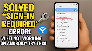 How to Fix "Sign-In is Required" Wi-Fi Error on Android | 100% Working on All Android Phones