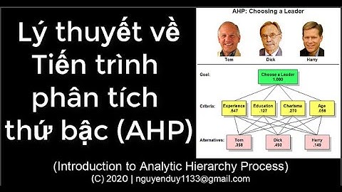 [GIS Ứng dụng] Lý thuyết Tiến trình phân tích thứ bậc (Introduction to Analytic Hierarchy Process)