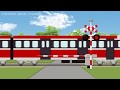 Polish Railroad Crossing and Trains trannsform / Przejazd kolejowy