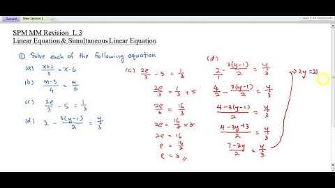 SPM MM Rev L3 (Linear Equation and Simultaneous Linear Equations)