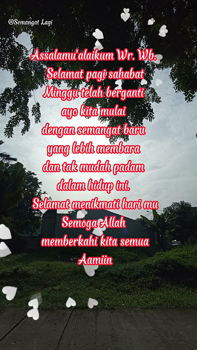 Ucapan selamat pagi Assalamu'alaikum dan doa pagi ini #short