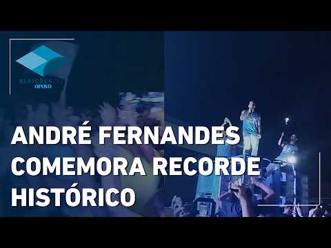 André Fernandes celebrates record-breaking vote count with party at committee in Ceará