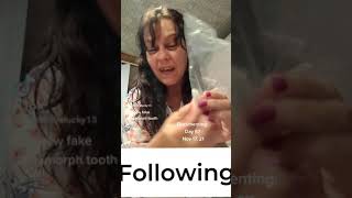 Making a new fake tooth with Instamorph Day 67 November 17, 21
