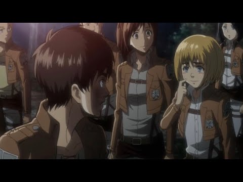 Attack on Titan Ova  Eren and Armin blush at Mikasa and Annie