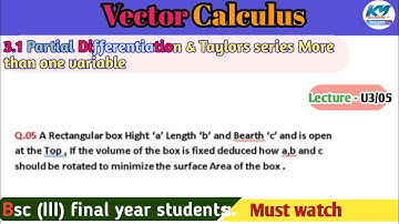 UNIT-03 VECTOR CALCULUS LECTURE - 05