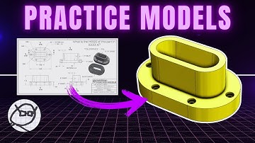 2D Drawing to 3D CAD - PRACTICE MODEL- Exercises for Onshape, SolidWorks - BASE SUPPORT STAND