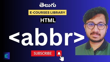 Abbreviation | HTML Course | Telugu | #ecourseslibrary