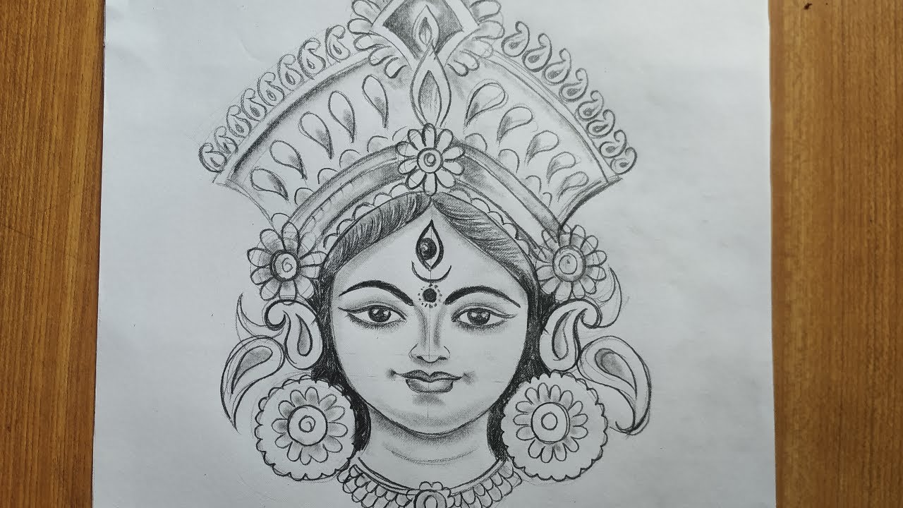 Hindu Deity Female Face Coloring Page Outline Sketch Drawing Vector, Wing  Drawing, Female Drawing, Face Drawing PNG and Vector with Transparent  Background for Free Download