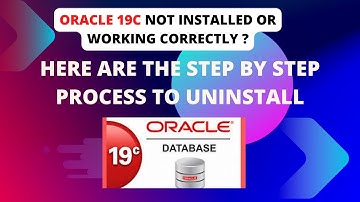 Uninstall Oracle 19c Database - Step by Step process.