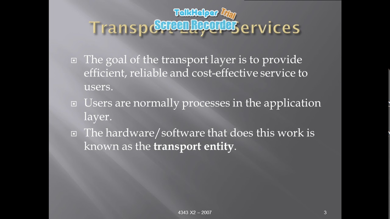 Transport Layer Lect 1 - YouTube