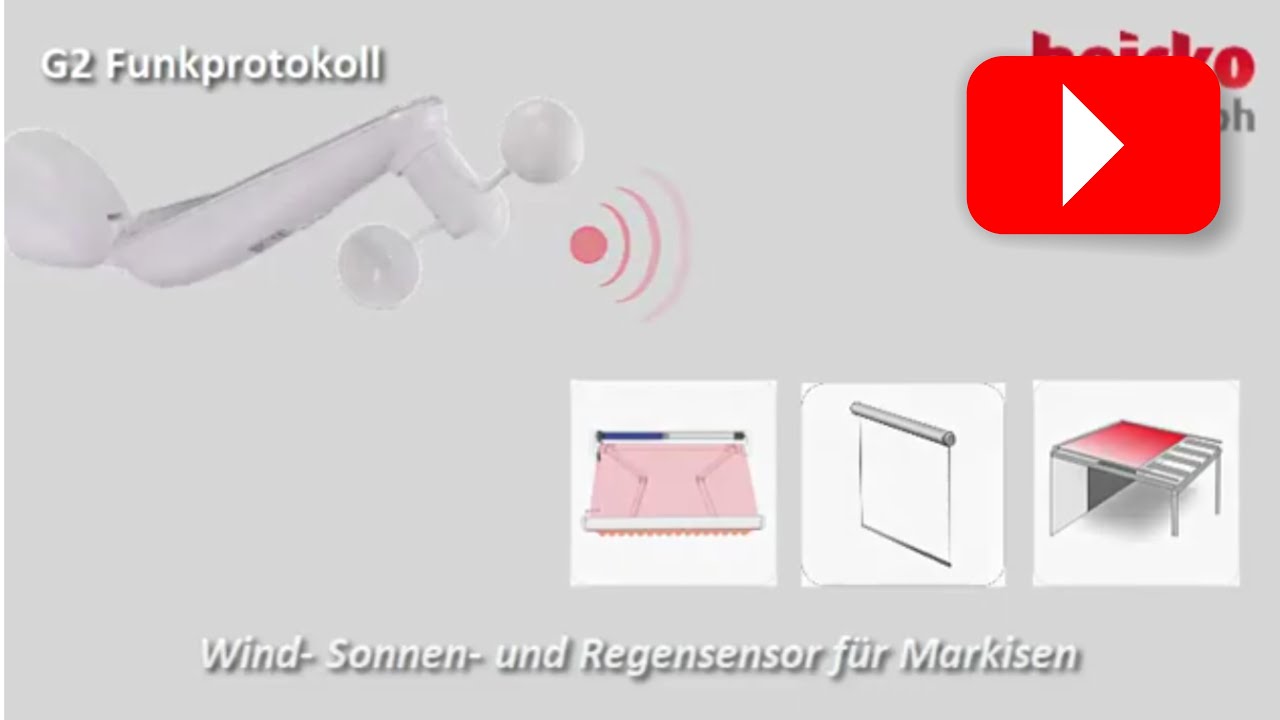 Wind- Sonnen- und Regensensor von heicko. ----- Teil 1: Einlernen des  Sensors
