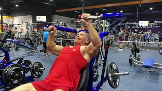 Chest Incline Nautilus Press (Isotension then Press)