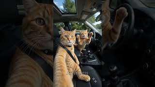 Kitten fails its driving test #cat #kitten #catlover #gato #gatos #funny #humor #reels