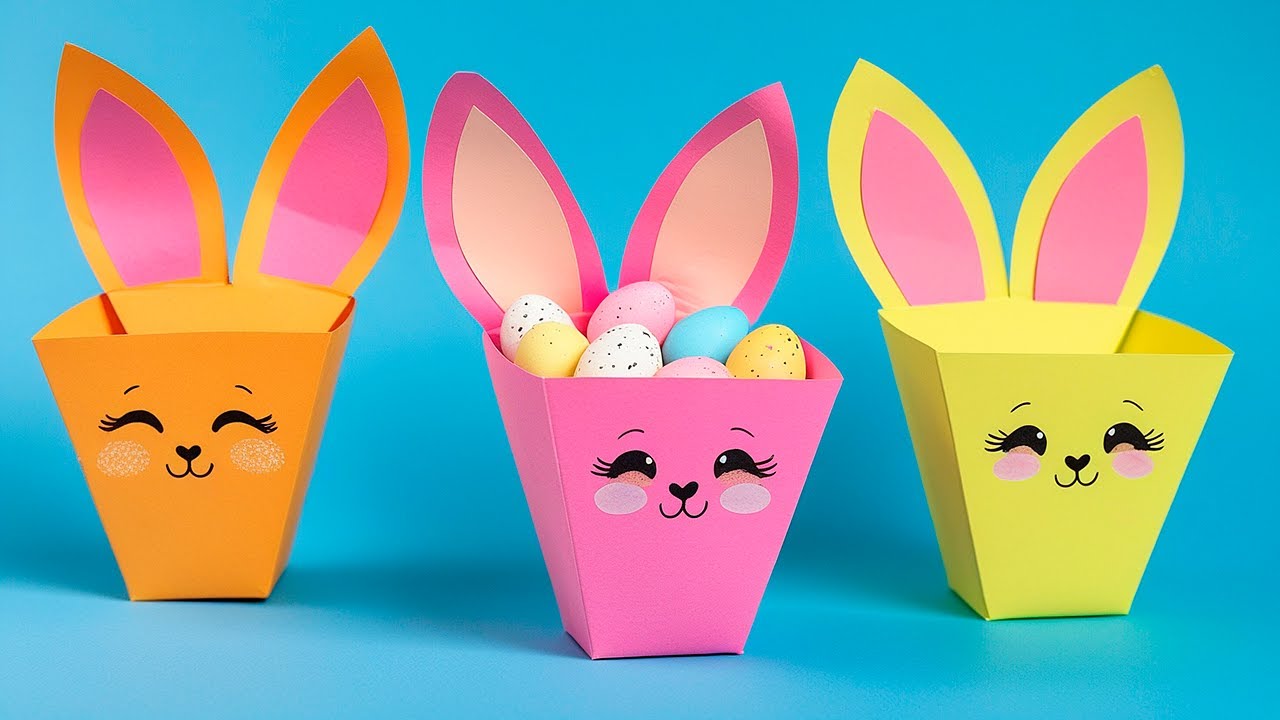 Easter Origami Tutorial: How to Make a Cute Rabbit Basket 🐰