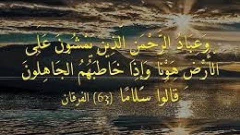 وعباد الرحمن الذين يمشون علي الأرض هونا _ ما تيسر من سورة الفرقان بصوت خاشع