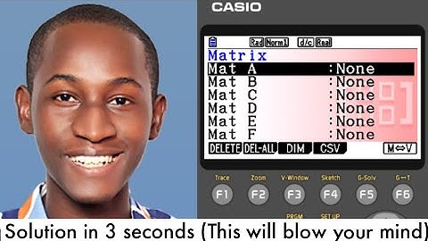 MATRIX IN CASIO FX-CG50 GRAPHING CALCULATOR (New Update!) superb
