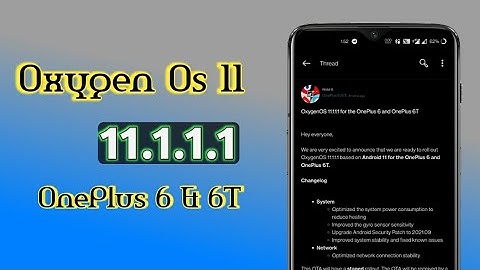 OnePlus 6 & 6T Oxygen Os 11.1.1.1 | What