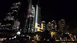 Circular Quay at night in 4k, Sydney, Australia