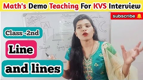 # kvs demo teaching||Maths||Line and lines||Class -2nd||interview