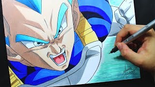 Speed drawing,Fusão de goku e vegeta dragonball super (pintando