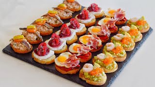 4 Deliciosos Aperitivos con Pan Tostado | Crostinis para Fiestas | DarixLAB