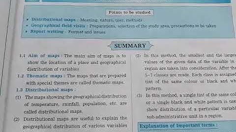 Chp 1 Distributional Maps (Geography) std 9th full exercise solution.