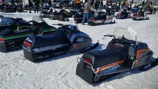 stone barn vintage snowmobile show in pulaski wi. feb 26th 2022