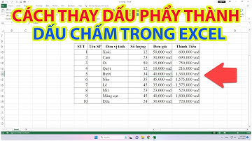 Cách Đổi Dấu Chấm Thành Dấu Phẩy Trong Excel Dễ dàng