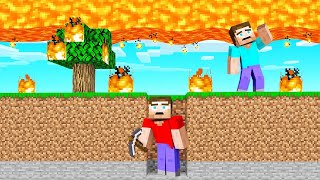 Surviving MINECRAFT With FALLING LAVA! (endless)