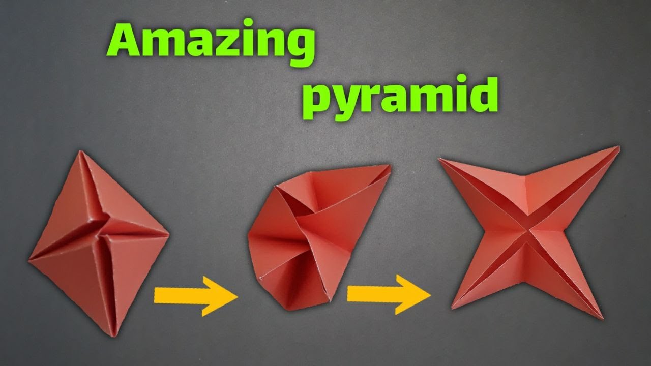 Amazing pyramid origami - YouTube