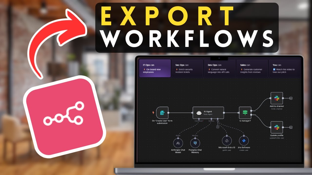 How to Export and Import n8n Workflows | n8n Tutorial (2025) - YouTube