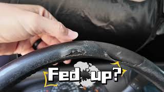 How to Restore a Worn Out Truck Steering Wheel! (Chevy Silverado DIY Leather Wrap) 🛠️