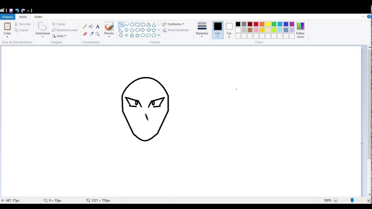 COMO DESENHAR UM ROSTO NO ESTILO MANGA NO PAINT