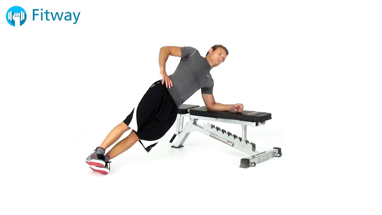 How To Do Bodyweight Side Bridge Bench Ab Workout Exercise