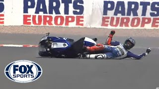 Lorenzo and Crutchlow's Epic Crashes in MOTOGP