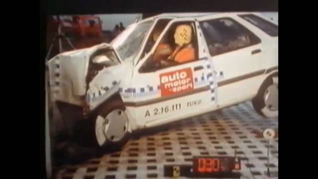 Citroen ZX AMS Frontal Impact - YouTube