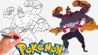 How To Draw GIGANTAMAX MACHAMP POKEMON | Gigantamax Pokemons screenshot 3