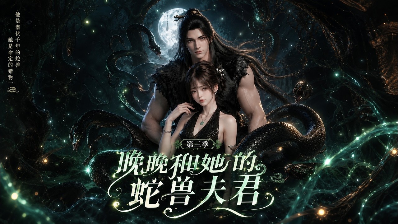 AI漫剧全集】穿越兽世误入蛇巢，本以为是绝境却被冷血蛇王宠上天！《晚