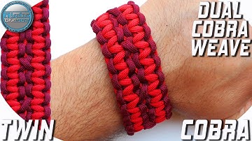 How to make Paracord Bracelet Twin Cobra Dual Cobra weave World of Paracord DIY Tutorial