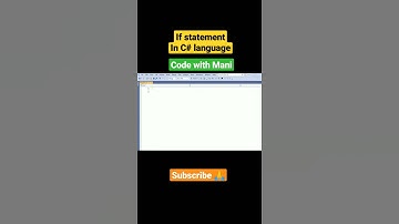 if statement in C# language #ShortVideo