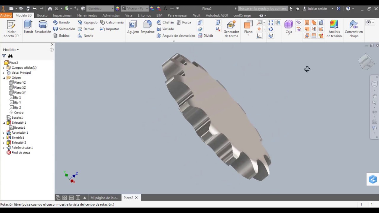 Sprockets mecánico; Inventor YouTube