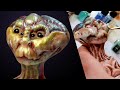 Sculpting ALIENS and Coloring Them with POWDER! Polymer Clay Tutorial | Ace of Clay