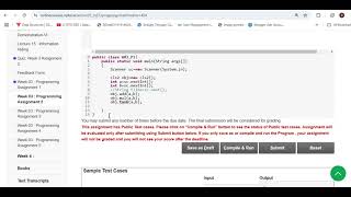 Programming in Java week 3  Programmin Assignment 1, 2 and 3 Solution code  Nptel 2025