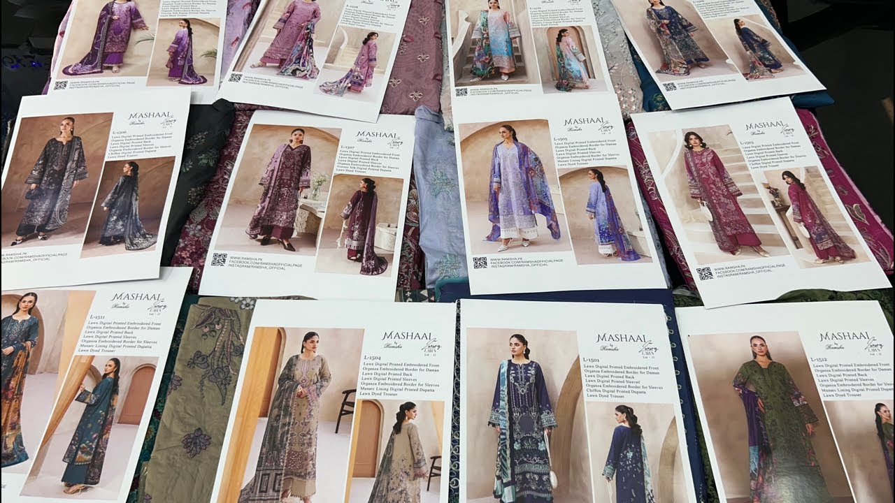 Ramsha mashal luxury lawn suits at AZ Textiles By Zoya Syed in live