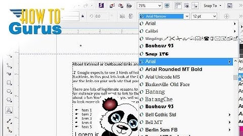How to use Font List Options in CorelDRAW - Text Effects Tutorial