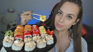 Асмр Итинг Суши Мукбанг Asmr Eating Rolls And Sushi Russian Sushi Rolls Eating Sounds