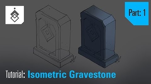 Tutorial - Drawing and Painting an Isometric Gravestone - Part 1