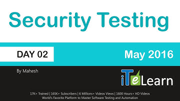 Security Testing Orientation Day 2