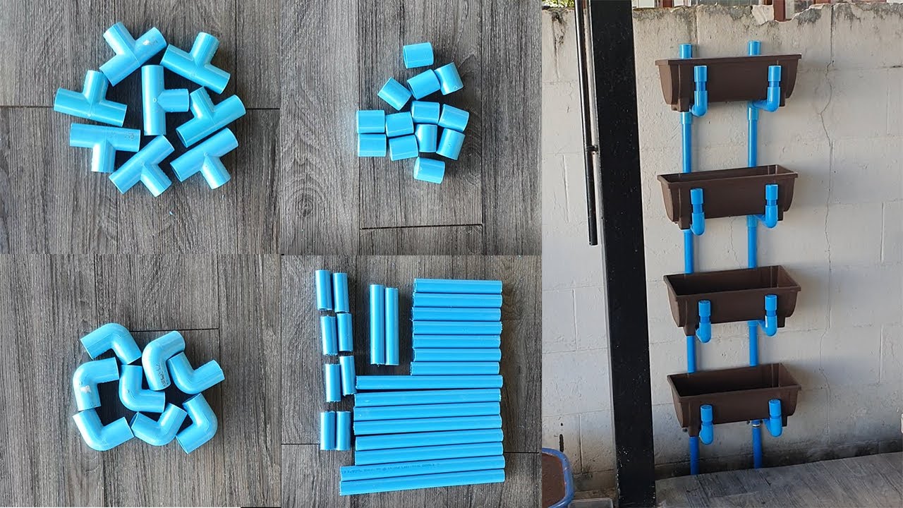 Make a pot rack from a pvc pipe.