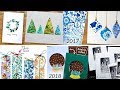 6 Handmade Winter, Holiday, Christmas Greeting Cards - Watercolor & more - SVVA jewels Compilation